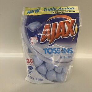 2011 AJAX Toss Ins Laundry DETERGENT Fresh Linen 20 Loads Triple Action HTF RARE